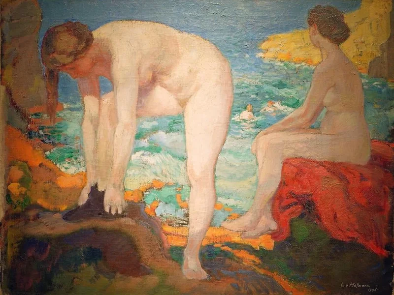 1861-Ludwig von Hofmann - Bagnanti al mare, 1906 - Zürich
